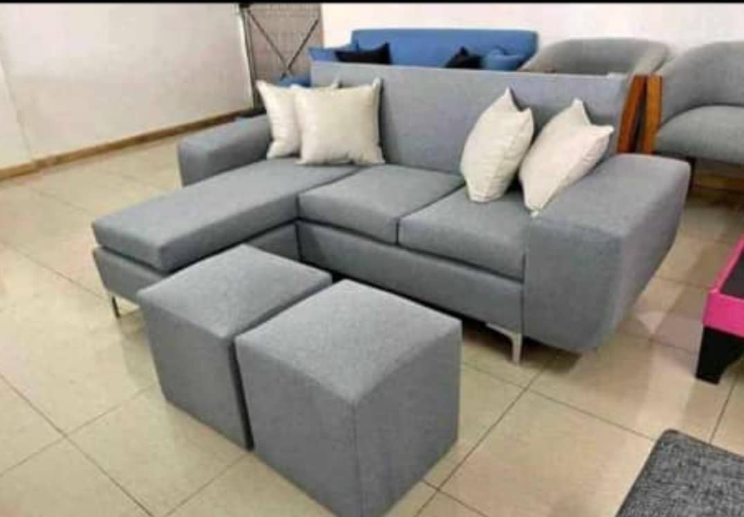 Sofá Tipo L color Gris claro